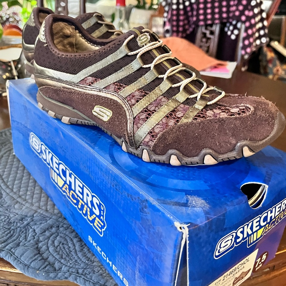Skechers Brown and Tan Women’s Slip-On Athletic Sneaker